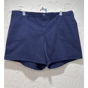 Jeanstar Dark Navy Blue Utility Pocket Shorts - Size 18W